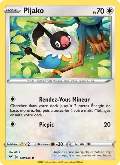 Image de la carte Pokemon Pijako 139/185