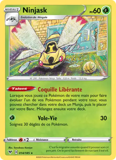 Image de la carte Pokemon Ninjask 014/185