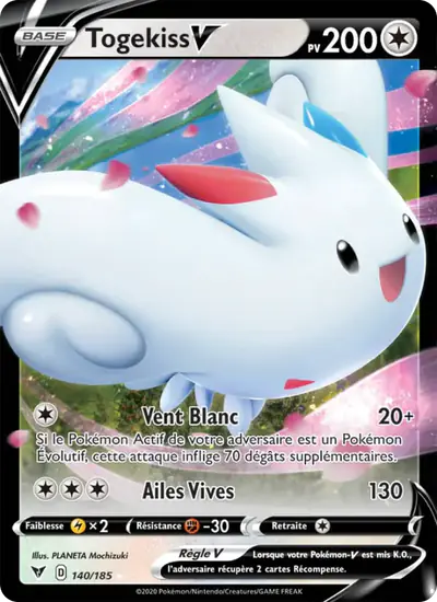 Image de la carte Pokemon Togekiss V 140/185