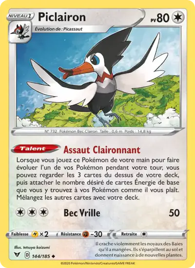 Image de la carte Pokemon Piclairon 144/185