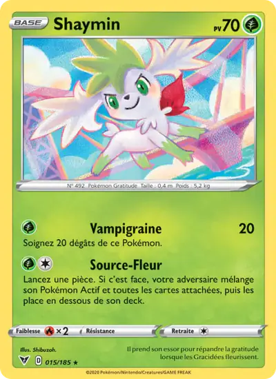 Image de la carte Pokemon Shaymin 015/185