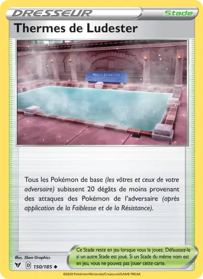 Image de la carte Pokemon Thermes de Ludester 150/185