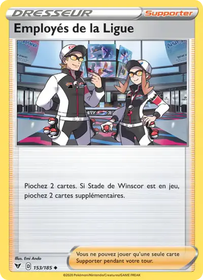 Image de la carte Pokemon Employés de la Ligue 153/185