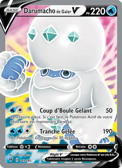 Image de la carte Pokemon Darumacho de Galar V 169/185