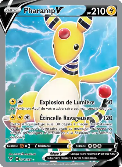 Image de la carte Pokemon Pharamp V 171/185