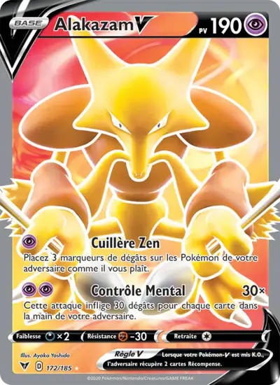 Image de la carte Pokemon Alakazam V 172/185