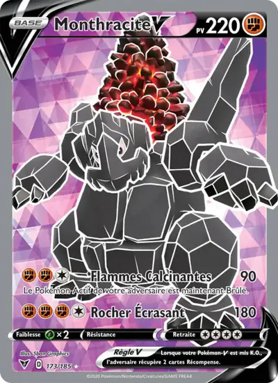 Image de la carte Pokemon Monthracite V 173/185