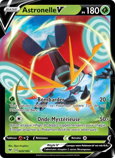 Image de la carte Pokemon Astronelle V 020/185