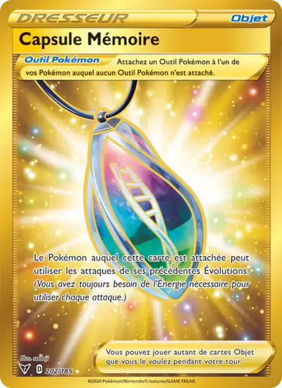 Image de la carte Pokemon Capsule Mémoire 202/185