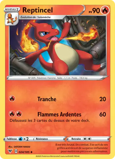 Image de la carte Pokemon Reptincel 024/185