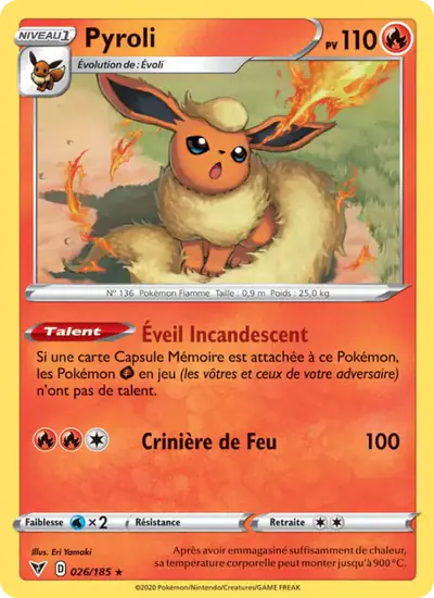 Image de la carte Pokemon Pyroli 026/185