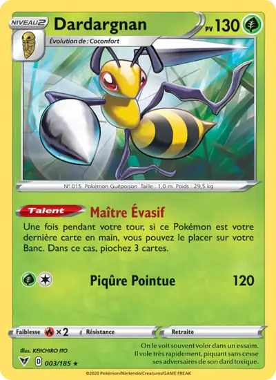 Image de la carte Pokemon Dardargnan 003/185