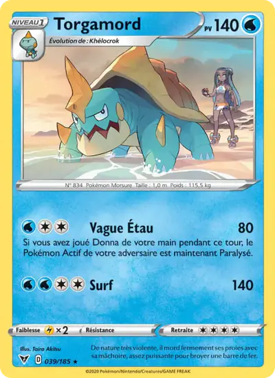 Image de la carte Pokemon Torgamord 039/185