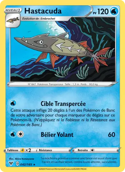Image de la carte Pokemon Hastacuda 042/185