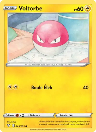 Image de la carte Pokemon Voltorbe 045/185