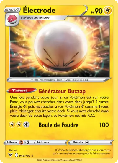 Image de la carte Pokemon Électrode 046/185