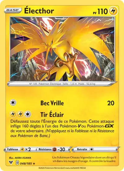Image de la carte Pokemon Électhor 048/185