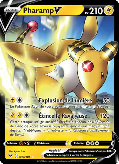 Image de la carte Pokemon Pharamp V 049/185