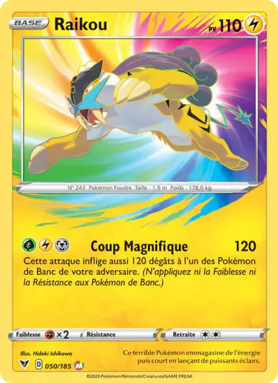 Image de la carte Pokemon Raikou 050/185