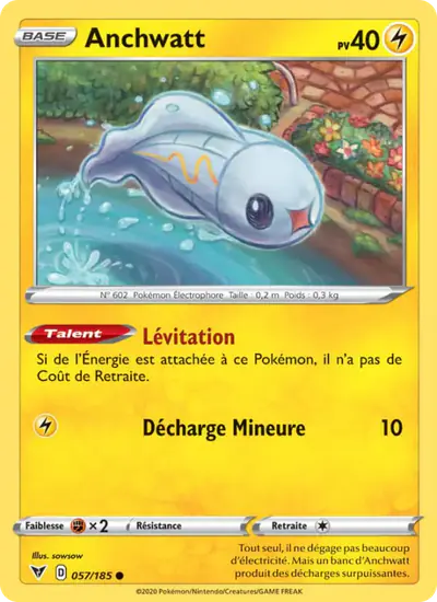 Image de la carte Pokemon Anchwatt 057/185