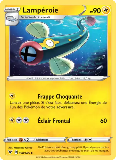 Image de la carte Pokemon Lampéroie 058/185