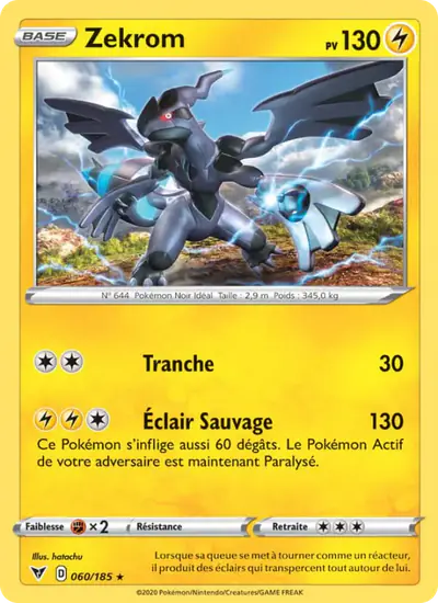 Image de la carte Pokemon Zekrom 060/185