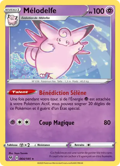 Image de la carte Pokemon Mélodelfe 064/185