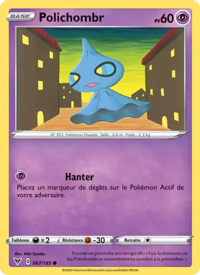 Image de la carte Pokemon Polichombr 067/185