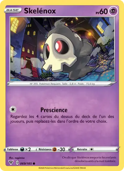 Image de la carte Pokemon Skelénox 069/185