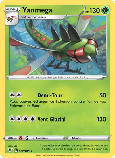 Image de la carte Pokemon Yanmega 007/185