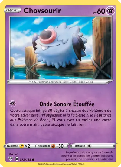 Image de la carte Pokemon Chovsourir 073/185