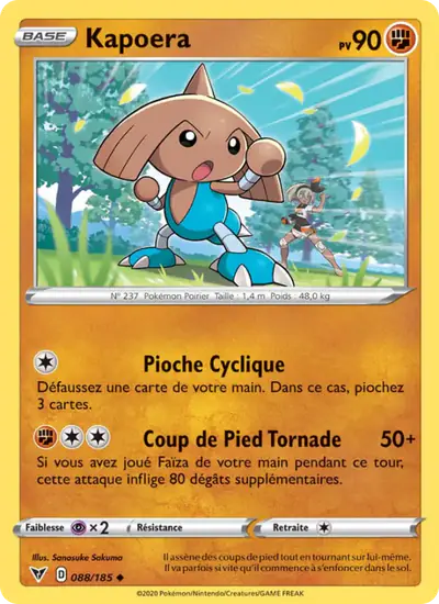 Image de la carte Pokemon Kapoera 088/185