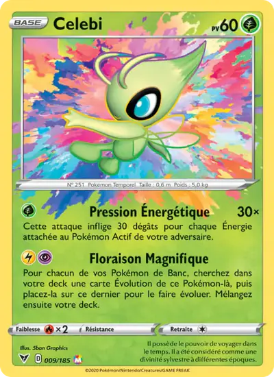 Image de la carte Pokemon Celebi 009/185