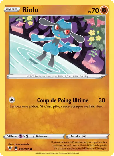 Image de la carte Pokemon Riolu 090/185