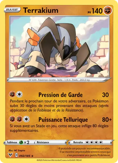 Image de la carte Pokemon Terrakium 092/185