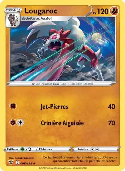Image de la carte Pokemon Lougaroc 095/185