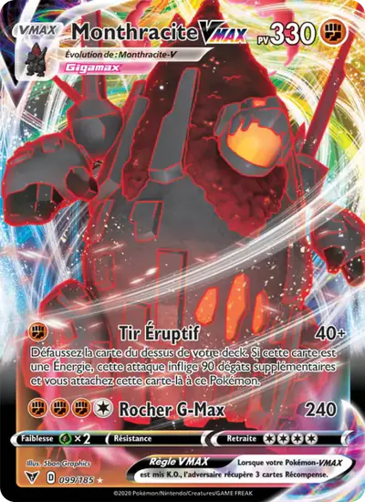 Image de la carte Pokemon Monthracite VMAX 099/185