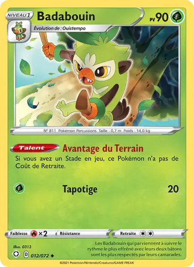 Image de la carte Pokemon Badabouin 012/72