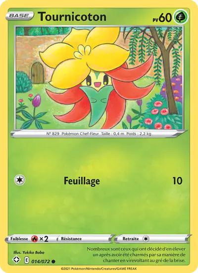 Image de la carte Pokemon Tournicoton 014/72