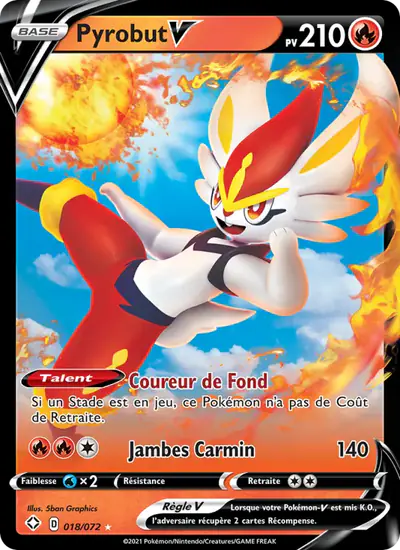 Image de la carte Pokemon Pyrobut V 018/72