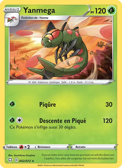 Image de la carte Pokemon Yanméga 002/72