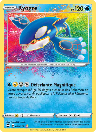Image de la carte Pokemon Kyogre 021/72