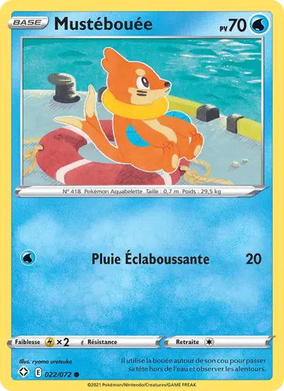 Image de la carte Pokemon Mustébouée 022/72