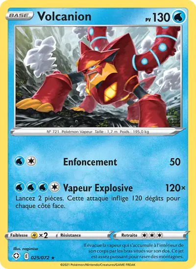 Image de la carte Pokemon Volcanion 025/72