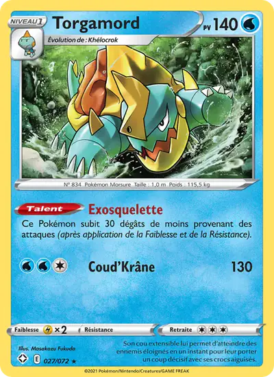 Image de la carte Pokemon Torgamord 027/72