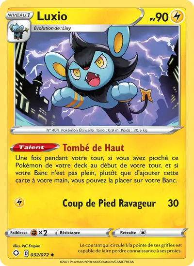Image de la carte Pokemon Luxio 032/72
