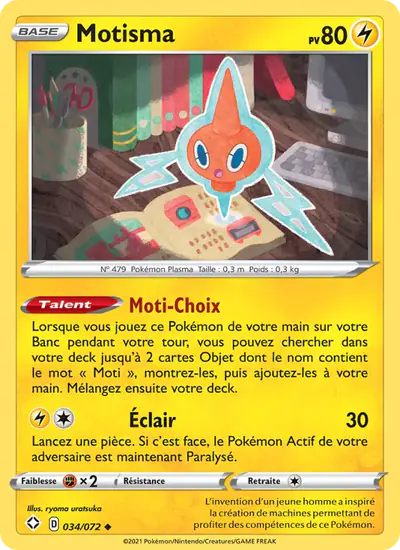 Image de la carte Pokemon Motisma 034/72
