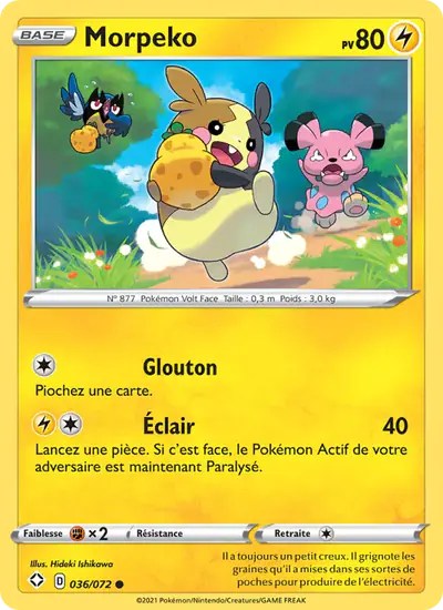 Image de la carte Pokemon Morpeko 036/72