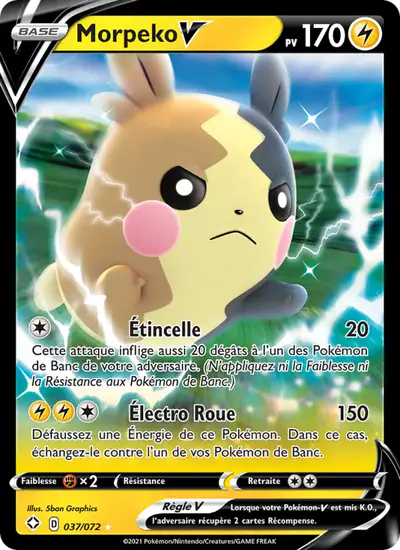 Image de la carte Pokemon Morpeko V 037/72