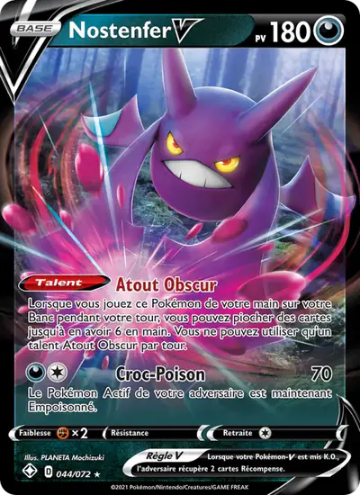 Image de la carte Pokemon Nostenfer V 044/72